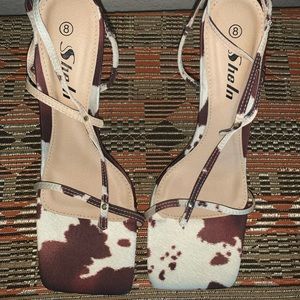SHEIN Cow pattern Heels